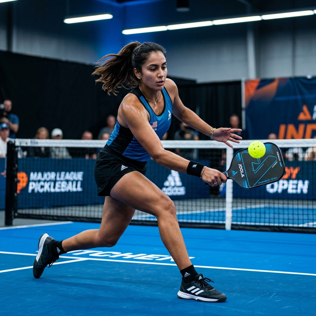 Dynamic play on court at Pickle Loft